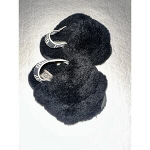UGG Australia fluff Yeah Black Slides - Baby Size 4/5